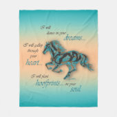 Inspirerend paard Fleece Blanket Deken (Voorkant)