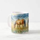 Inspirerend Paard Quote Waterverf Koffie Mok (Voorkant links)
