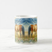 Inspirerend Paard Quote Waterverf Koffie Mok (Center)