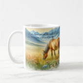 Inspirerend Paard Quote Waterverf Koffie Mok (Links)