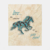 Inspirerend paarden fleece deken (Voorkant)