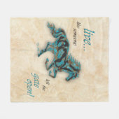 Inspirerend paarden fleece deken (Voorkant (Horizontaal))