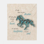 Inspirerend paarden fleece deken (Voorkant)