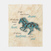 Inspirerend paarden fleece deken (Voorkant)