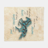 Inspirerend paarden fleece deken (Voorkant (Horizontaal))