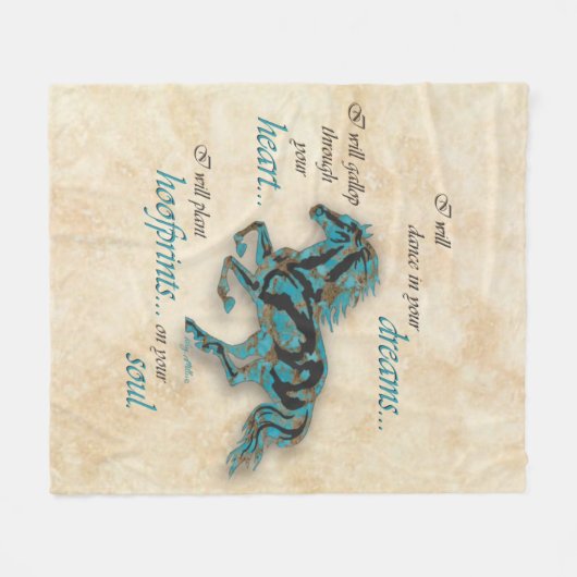 Inspirerend paarden fleece deken (Voorkant (Horizontaal))