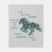 Inspirerend paarden fleece deken (Voorkant)