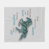 Inspirerend paarden fleece deken (Voorkant (Horizontaal))