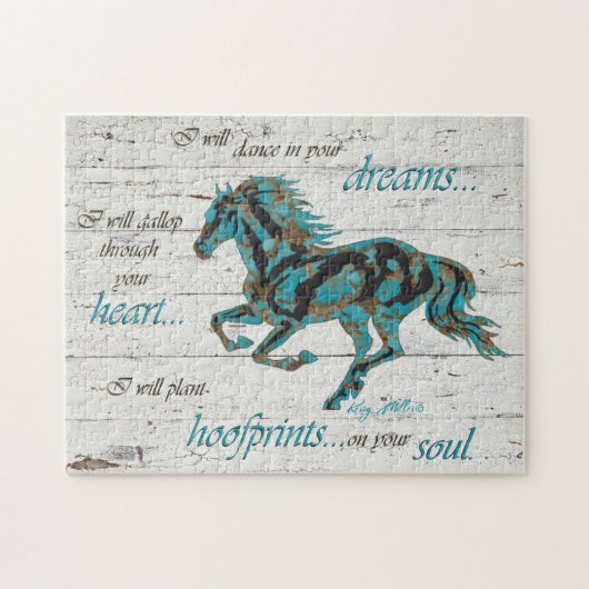 Inspirerend paarden legpuzzel (Horizontaal)