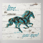 Inspirerend paarden poster (Voorkant)