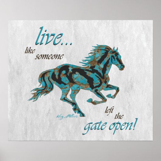 Inspirerend paarden poster (Voorkant)