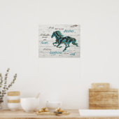 Inspirerend paarden poster (Keuken)