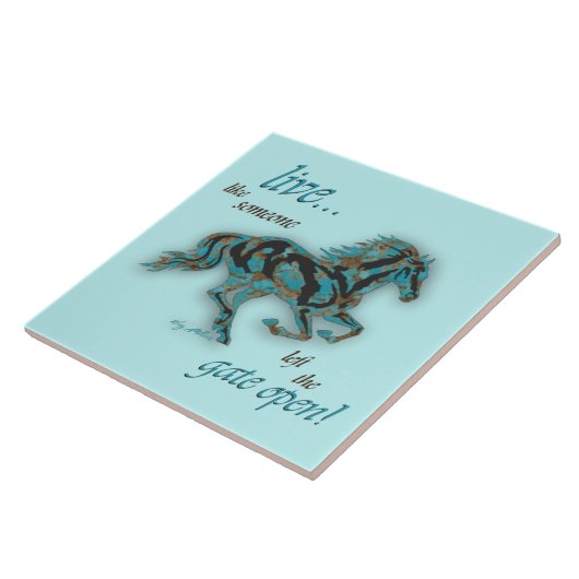 Inspirerend paarden tegeltje (Zijkant)