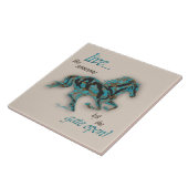 Inspirerend paarden tegeltje (Zijkant)