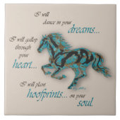 Inspirerend paarden tegeltje (Voorkant)