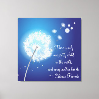 Inspirerend Paardenbloem voor Moeder Wrapped Canva Canvas Afdruk