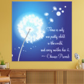 Inspirerend Paardenbloem voor Moeder Wrapped Canva Canvas Afdruk (Insitu (Woonkamer))
