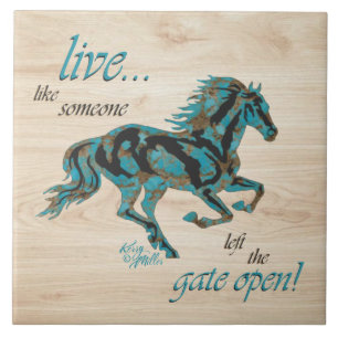 Inspirerend-paardenkeramische Tegel Tegeltje