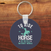 Inspirerend paardenrennen zonder vleugels sleutelhanger (Voorkant)