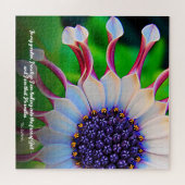 Inspirerend Paars-roze Daisy God glimlacht Floral Legpuzzel (Horizontaal)