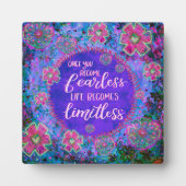 Inspirerend Paarse Bloemen  Fun Fearless Fotoplaat (Voorkant)