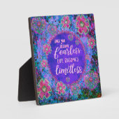 Inspirerend Paarse Bloemen  Fun Fearless Fotoplaat (Voorkant)