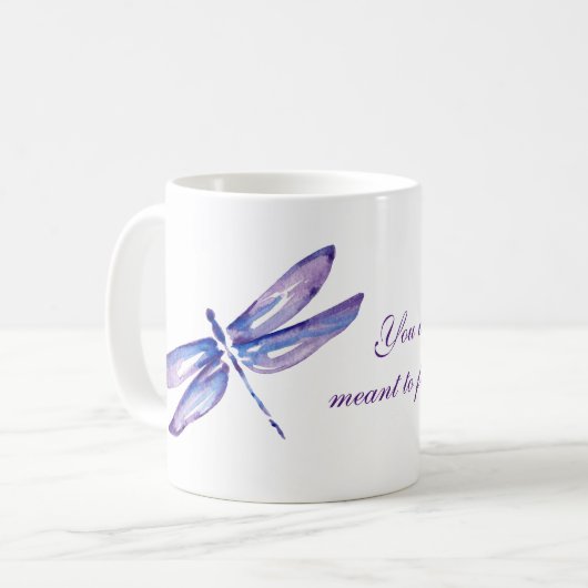 Inspirerend Paarse dragonfly-Mokken | Unieke cadea Koffiemok (Voorkant links)