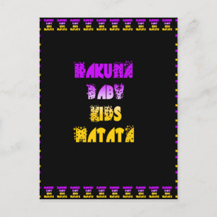 Inspirerend Paarse en gouden Fancy Hakuna Matata Briefkaart