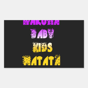 Inspirerend Paarse en gouden Fancy Hakuna Matata Rechthoekige Sticker