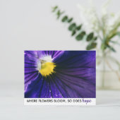 Inspirerend paarse macrofoto's van de stroomafneme briefkaart (Staand voorkant)