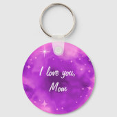 Inspirerend Paarse Ombre Galaxy Stars Nebula Sleutelhanger (Achterkant)