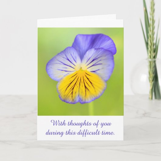 Inspirerend Pansy Cancer Support Kaart (Voorkant)