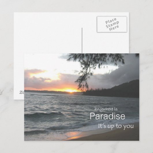 Inspirerend paradijs briefkaart (Voorkant / Achterkant)