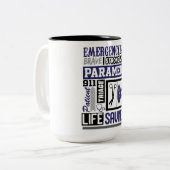 Inspirerend paramedicus tweekleurige koffiemok (Voorkant links)