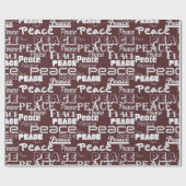 Inspirerend Peace Red Cadeaupapier (Vlak)