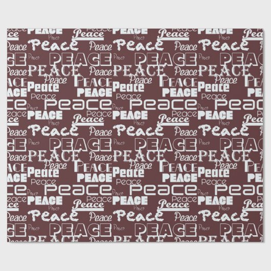 Inspirerend Peace Red Cadeaupapier (Vlak)