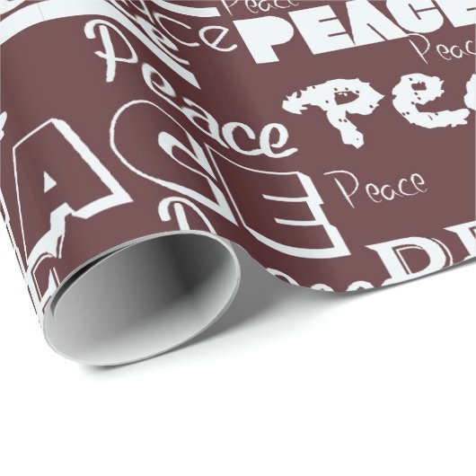 Inspirerend Peace Red Cadeaupapier (Rol Hoek)