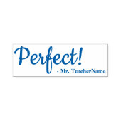 Inspirerend "Perfect!" + Aangepaste aanspreeknaam Zelfinktende Stempel (Design)