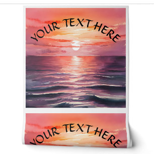 Inspirerend Personaliseer Tekst Zonsondergang Wate Behang