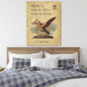 Inspirerend Phoenix Quote Antiek Parchment Canvas Afdruk (Insitu (Slaapkamer))
