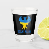 Inspirerend Phoenix Ukraine-kleuren Shot Glas (Voorkant)