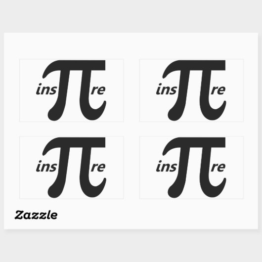 Inspirerend Pi-symbool inspire Rechthoekige Sticker (Vel)