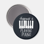 Inspirerend Pianist Happiness speelt piano Magneet (Voorkant / Achterkant)