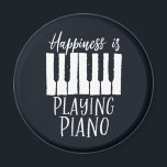Inspirerend Pianist Happiness speelt piano Magneet<br><div class="desc">en retro ontwerp voor muzikant,  pianolager,  orkestlid en muziekliefhebber. Koel en grappige,  slecht ontworpen producten voor pianist. Ideaal voor pianoleraar,  zangeres en zongschrijver. Geweldig kerstcadeau en verjaardagscadeau voor kleinzoon,  moeder,  kleindochter,  vader,  zoon,  dochter,  broer,  zus,  vrienden,  collega en medewerker.</div>