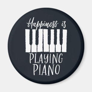 Inspirerend Pianist Happiness speelt piano Magneet