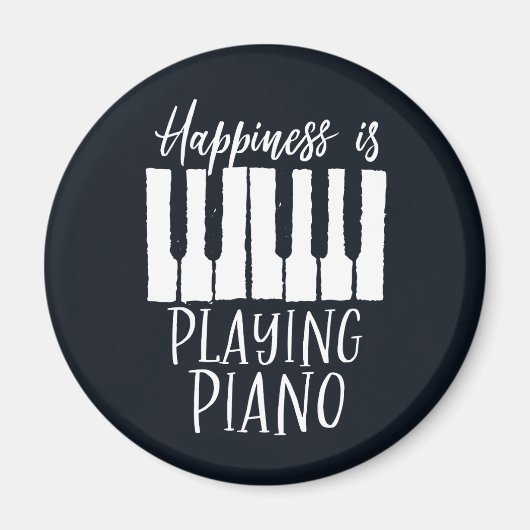 Inspirerend Pianist Happiness speelt piano Magneet (Voorkant)