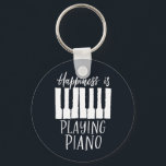 Inspirerend Pianist Happiness speelt piano Sleutelhanger<br><div class="desc">en retro ontwerp voor muzikant,  pianolager,  orkestlid en muziekliefhebber. Koel en grappige,  slecht ontworpen producten voor pianist. Ideaal voor pianoleraar,  zangeres en zongschrijver. Geweldig kerstcadeau en verjaardagscadeau voor kleinzoon,  moeder,  kleindochter,  vader,  zoon,  dochter,  broer,  zus,  vrienden,  collega en medewerker.</div>