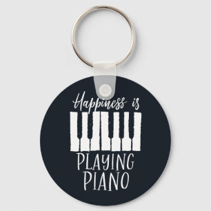 Inspirerend Pianist Happiness speelt piano Sleutelhanger