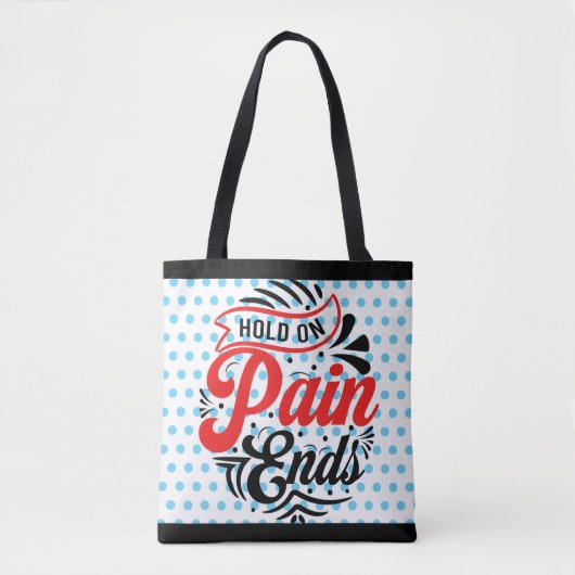 Inspirerend pijn houdt op tote bag (Voorkant)