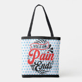 Inspirerend pijn houdt op tote bag (Achterkant)